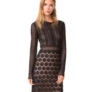 Theory Rabella maxi black lace dress